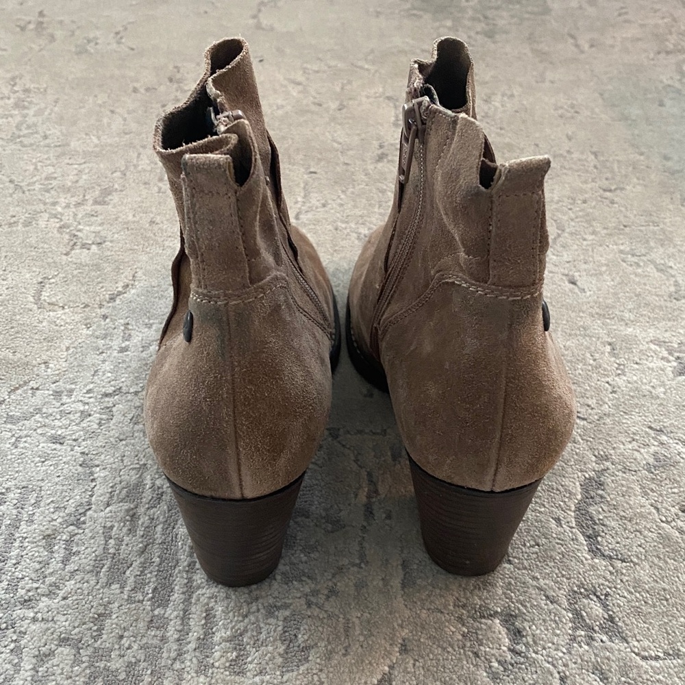 Paul Green Brown Suede Ankle Booties - Picture 5 of 6